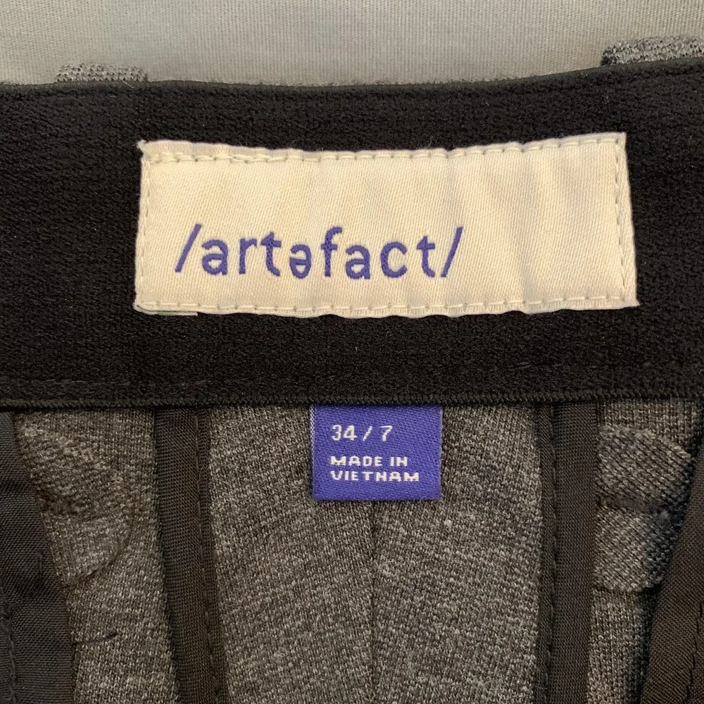 /artefact/‎ Shorts Mens 34 Gray Jersey Chino Stretch Knit Casual Golf Pockets